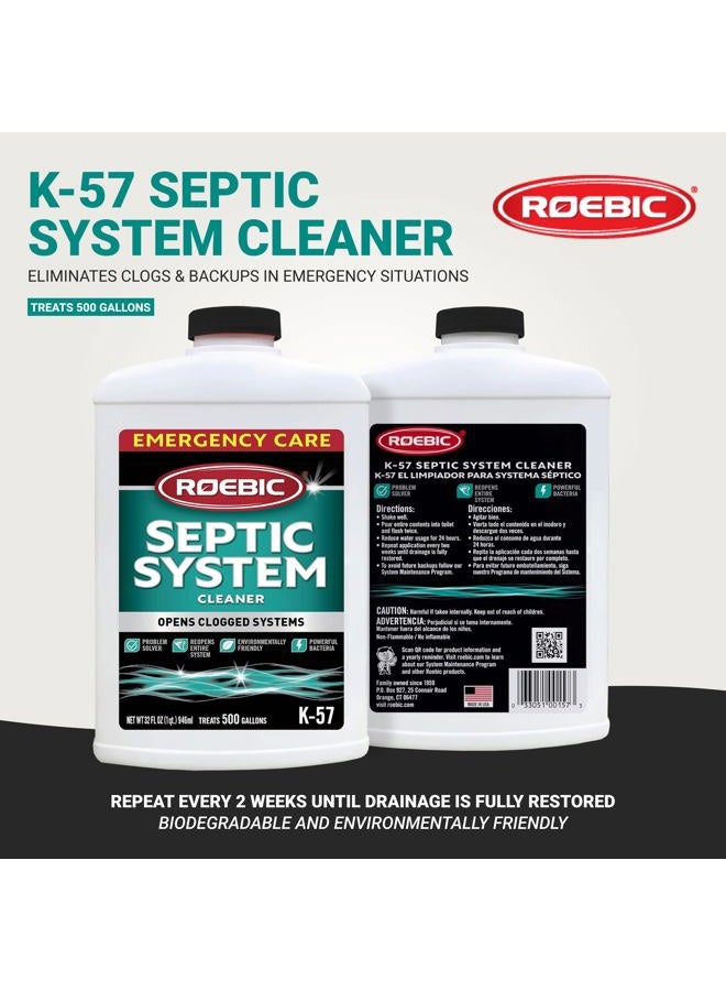 Roebic K-57-Q Septic System Cleaner: 32 Ounces, Cleans and Maintains Septic Systems for Optimal Performance - Image 2