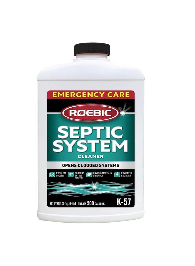 Roebic K-57-Q Septic System Cleaner: 32 Ounces, Cleans and Maintains Septic Systems for Optimal Performance - Image 1