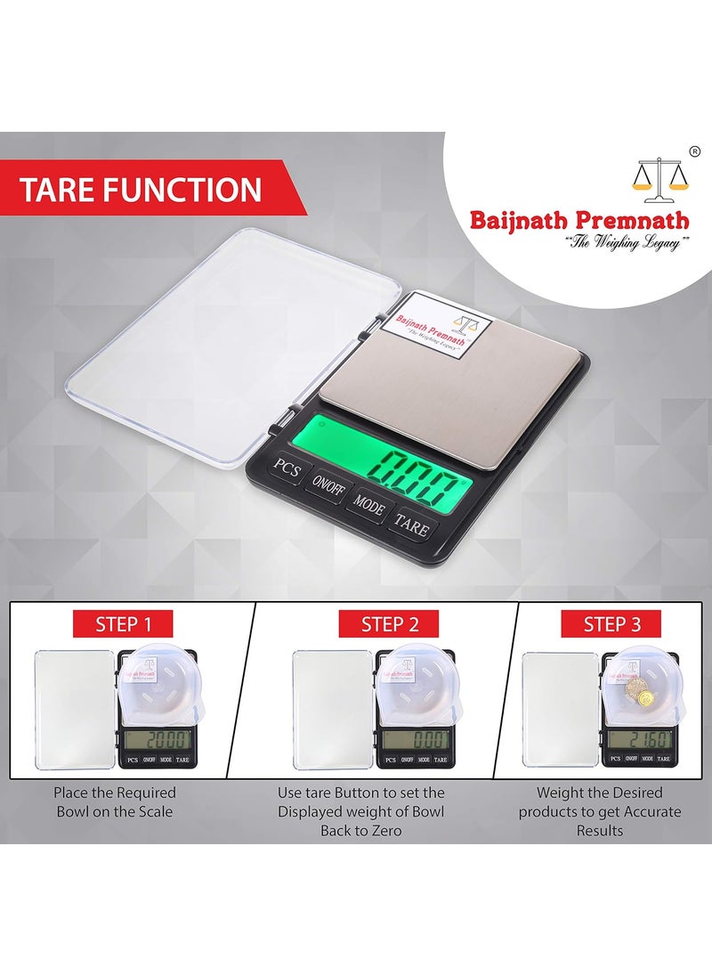 Baijnath Premnath Baijnath Premnath iScale 1kg 1000gram x 001g 10mg Portable Measurement device Gold Silver ornaments Weight Measuring machine for homes and professionals Not legal for commercial use  - Image 5