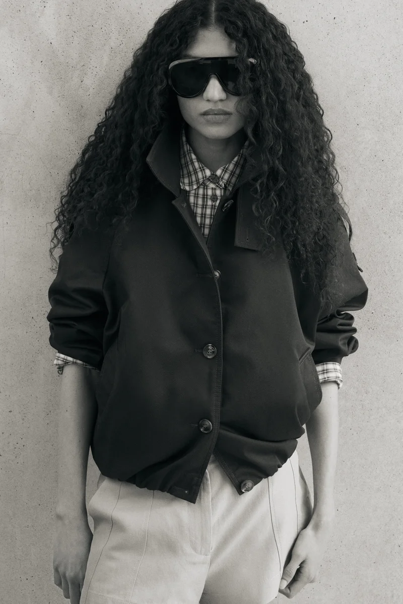 Twill blouson jacket