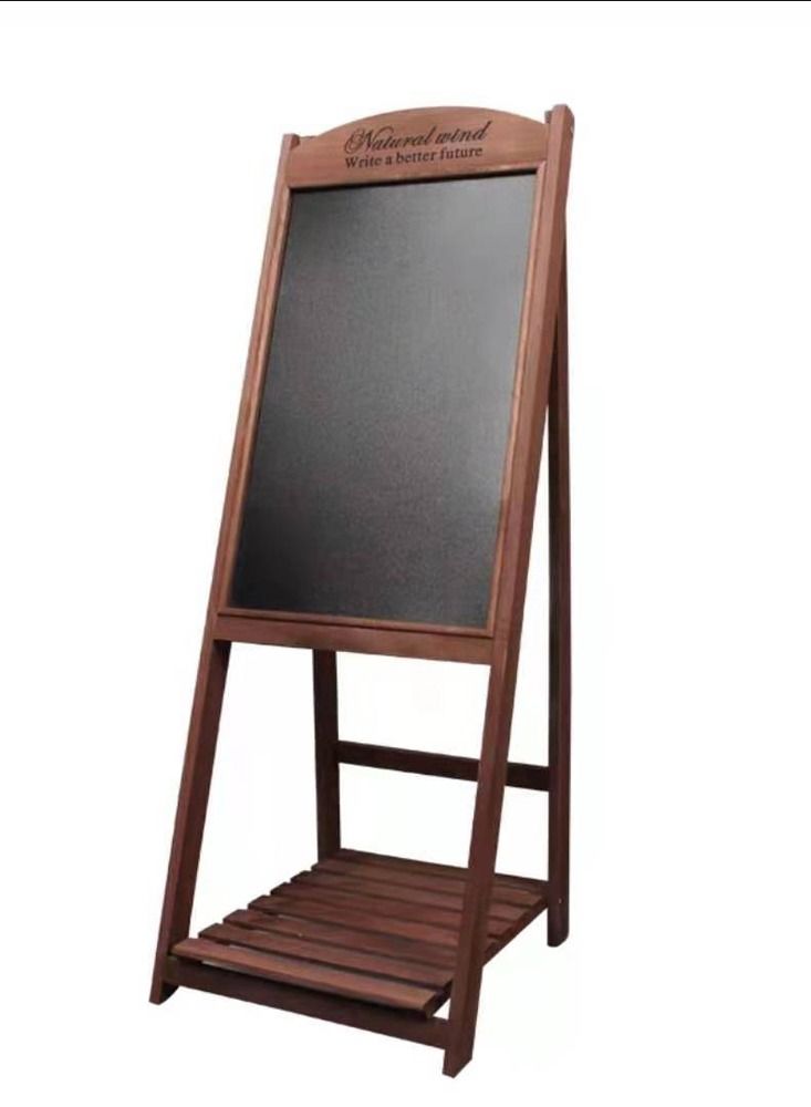 LINGWEI Wooden Hand Writing Black Board Drawing Board with Flower Pot Holder - Image 4