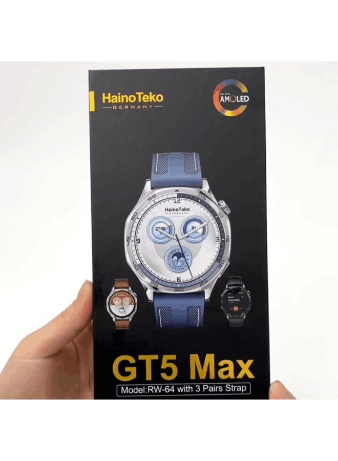 Haino Teko Haino Teko RW-64 Smart Watch with AMOLED Display (Black) - Image 5