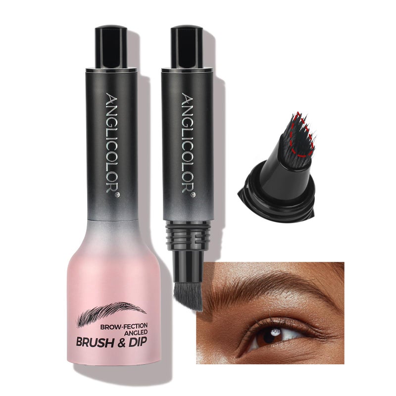 Anglicolor Upgraded Liquid Microblading Eyebrow Pen,Teardrop Angled Micro Eyebrow Brush To Microblading Eyebrow,Hair-Like Strokes,Natural Easy To Color Long Lasting Quick Drying (#04Chocolate) - Image 1