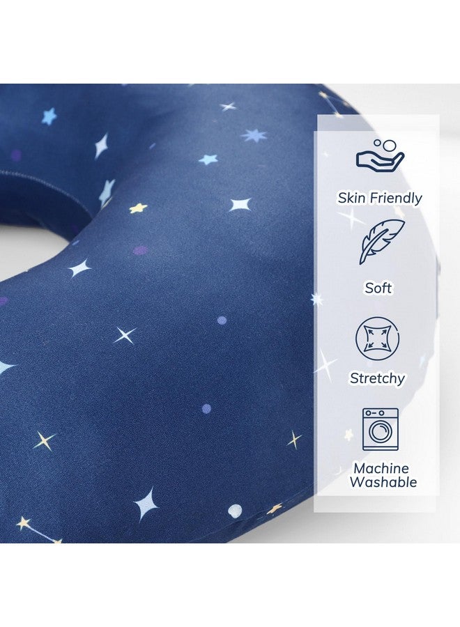Pea Pod Nursing Pillow Cover 2 Pack Soft & Adorable Slipcovers for Breastfeeding Pillows, Comfortable Stretchy Feeding Pillow Covers for Baby Girls Boys Newborn, Removeable Pillow Case (Outer Space) - Image 4