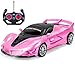 Bloolilies Remote Control Car for Girls 118 Scale Hobby Rc Cars Toys for Kids Toddlers Age 3 4 5 6 7 812 Year Old Model Sports Racing Car with Headlights Birthday Gift Pink - Image 3
