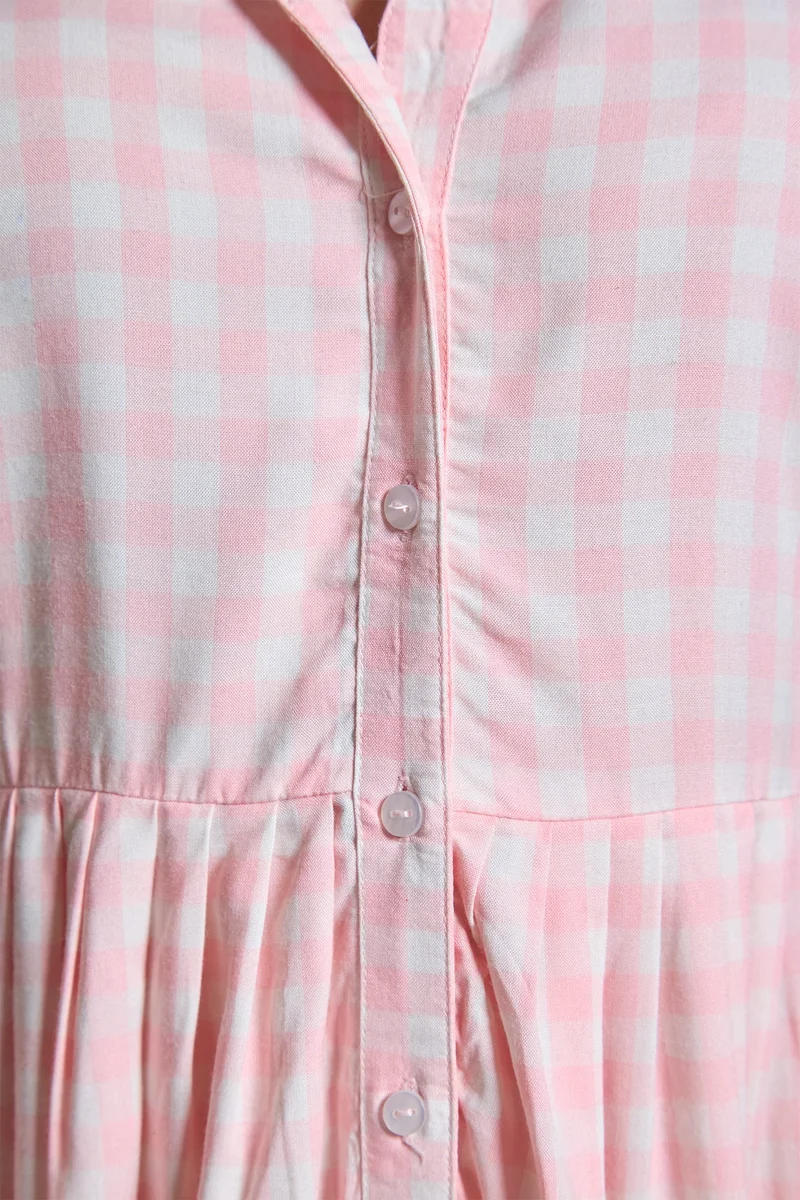فيرجيو Viscose Checkered Daywear A-Line Dresses for Women