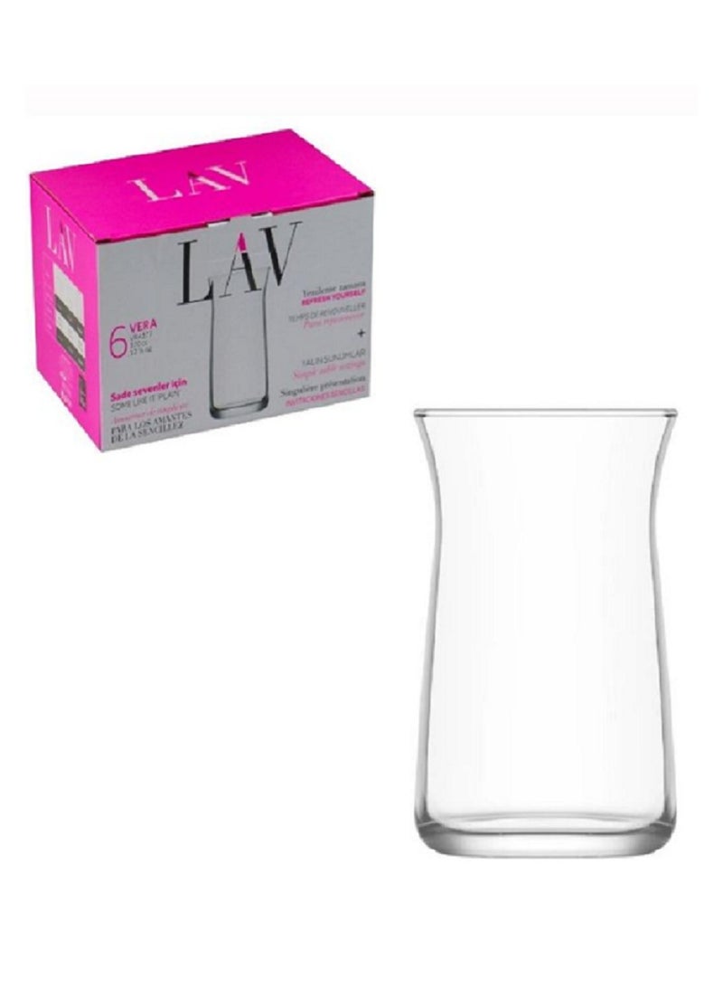 LAV 6 Pieces Vera Long Drink Tumbler, 370 Ml - Clear - Image 4