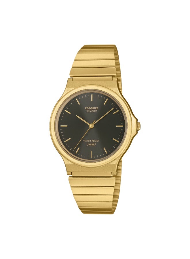 Casio MQ-24GA-1A Gold Tone Stainless Steel Watch with Black Dial - Image 1