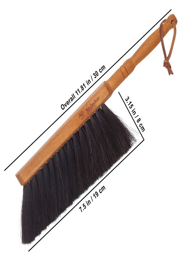 REDECKER Horsehair Fiber Hand Brush and Dust Pan Set - Wooden Broom and Dustpan Set for Home - Outdoor Dust Pan and Brush - Oiled Beechwood Handles - Large Capacity Stainless Steel Dust Pan - Image 2