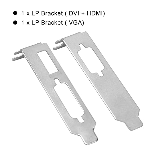 AHIER Low Profile/Half Height Bracket for HDMI + VGA + DVI ATI Nvidia Video Graphics Card - Image 2