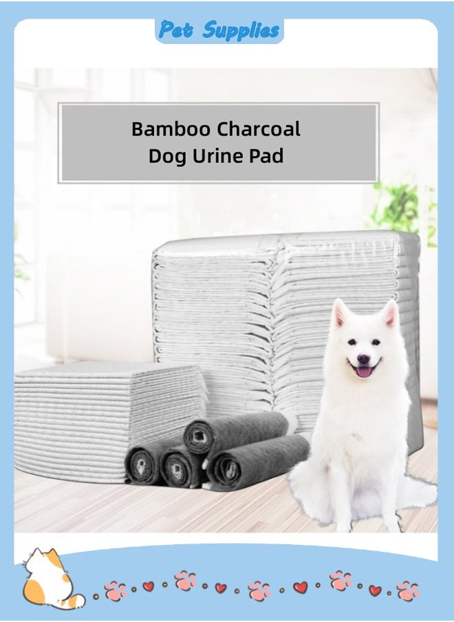 HQ-GAMING - 100 Pcs Rabbit Pee Pads,Puppy Potty Training Pad Small Animals Super Absorbent Disposable Cage Liners Bamboo Charcoal Quick-Dry Mats for Rabbits Hedgehogs Chinchillas Cats Dogs(13x18In) - Image 1