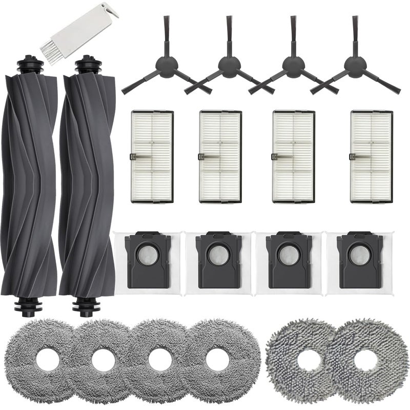 JoyBros Accessories for Dreame L10s Ultra Heat L10s Ultra Gen 2 L40s Ultra CE X30 Ultra Mova E30 mops Wipes X6 dust Bag X4 Filter HEPA X4 Main Brushes X2 Side Brushes X4 Spare Parts