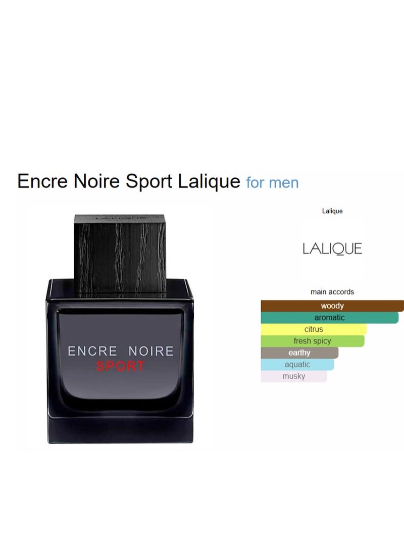 LALIQUE Encre Noire Sport For Men EDT 100ml 100ml - Image 4