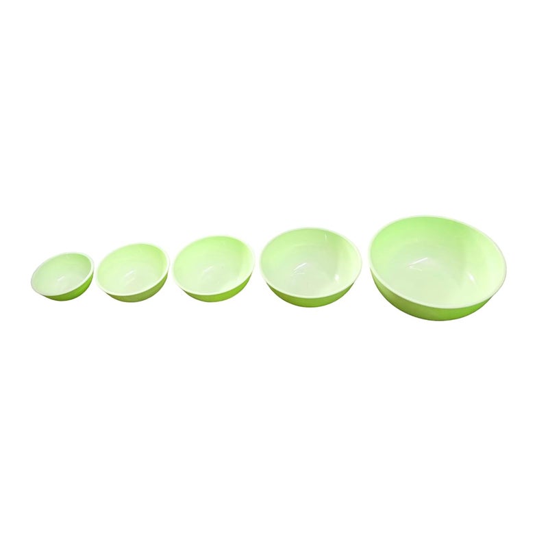 Tekzie Plastic Mixing Bowls Set Multi Serving Bowls for Kitchen Pack of 5 Pcs Mixing Bowls Set Any One Color Will Be Sent You as Per Availability - Image 2