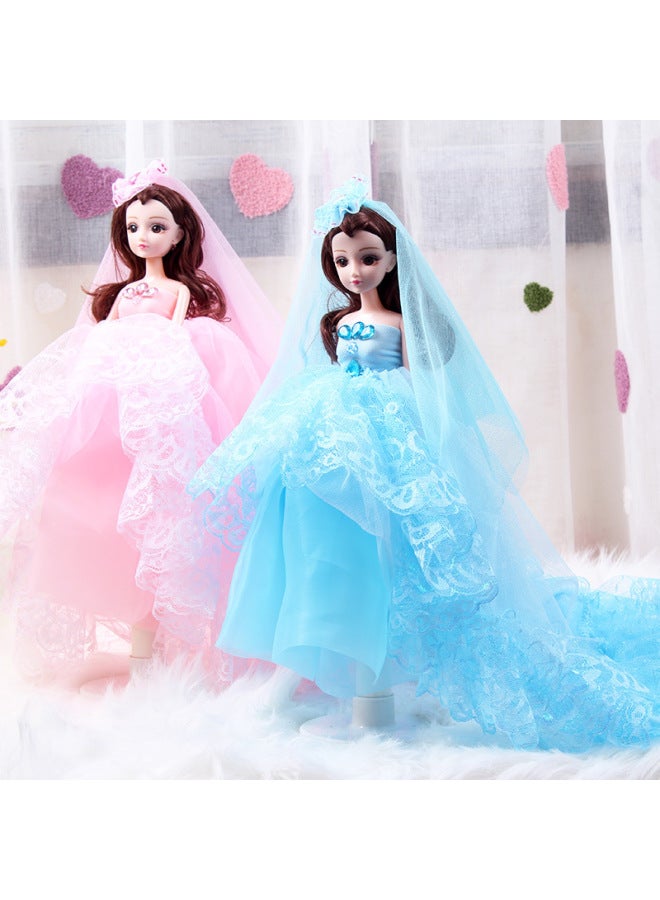 Constant Tide Confused Barbie Princess Wedding Dress Shake Tone Children's Toys Vinyl Doll Play House Box Set Toys-Color:Mixed Color Hair-Height:45cm (bag) - Image 2