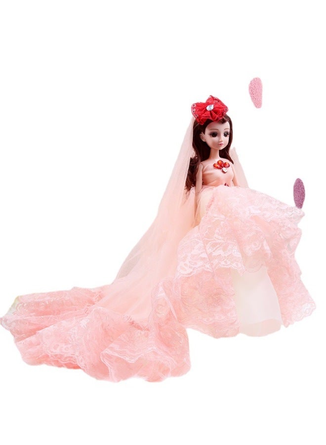 Constant Tide Confused Barbie Princess Wedding Dress Shake Tone Children's Toys Vinyl Doll Play House Box Set Toys-Color:Mixed Color Hair-Height:45cm (bag) - Image 5