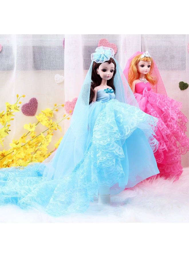 Constant Tide Confused Barbie Princess Wedding Dress Shake Tone Children's Toys Vinyl Doll Play House Box Set Toys-Color:Mixed Color Hair-Height:45cm (bag) - Image 3