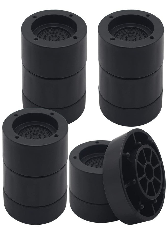 HANIHUA Furniture Risers 2 Inch Black Bed Risers (Set of 4), Heavy Duty Bed Lifts Risers for Table, Sofa, Couch, Desk, Adjustable Bed Frame Risers 1 inch 3 inch Supports Up to 1,300 Lbs - Image 1