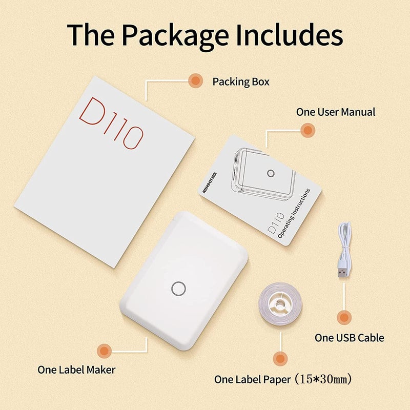 Label Makers Machine, Rechargeable Wireless Bluetooth Label Printer,Easy-to-Use, Compatible iOS&Android - Image 5