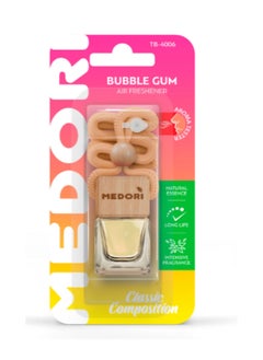 MEDORI Special Luxury liquid hanging car air freshener in a blister package and has a scent tester. Fragrance With an exotic and enchanting Aroma analogous to Bubble Gum. The Fragrance is made in France 6 ml  - Image 1