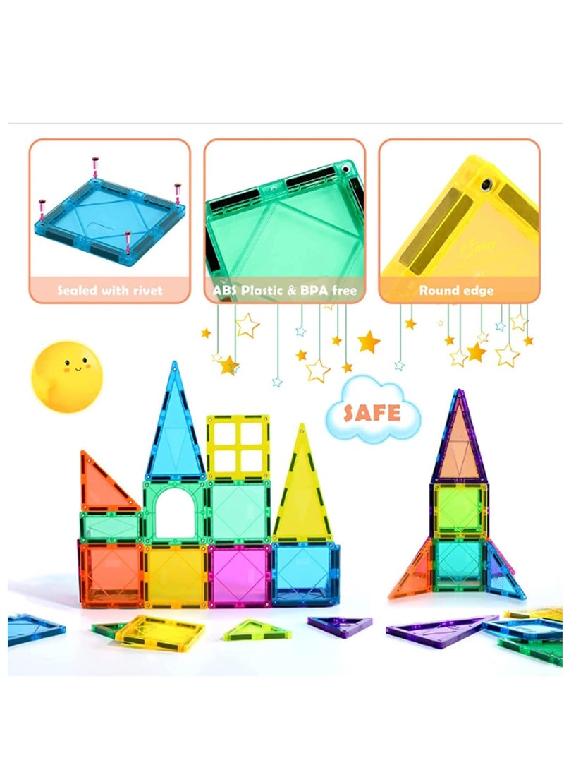 Magnetic 3D Building Blocks, 120 PCS Magnetic Tiles Building Educational for for Boys and Girls, STEM Stem Preschool Kidergarten Learning Toys - Image 2