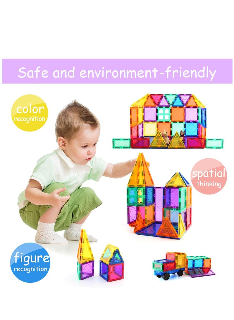 Magnetic 3D Building Blocks, 120 PCS Magnetic Tiles Building Educational for for Boys and Girls, STEM Stem Preschool Kidergarten Learning Toys - Image 5
