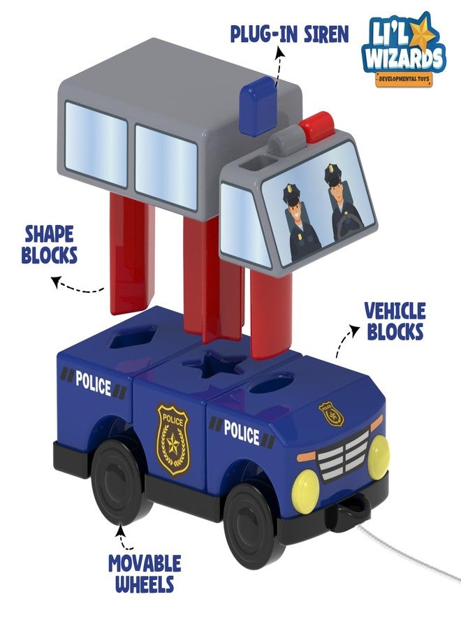 Li'l Wizards Build Your Own Police Van | Build, Stack & Play Educational Engineering Toy | Construction & Stacking Toy for Kids | Shape Identification STEM Learning Set | Gift Set for 3-6 Years Kids - Image 4