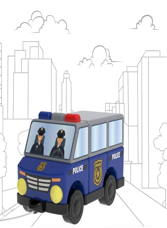 Li'l Wizards Build Your Own Police Van | Build, Stack & Play Educational Engineering Toy | Construction & Stacking Toy for Kids | Shape Identification STEM Learning Set | Gift Set for 3-6 Years Kids - Image 1