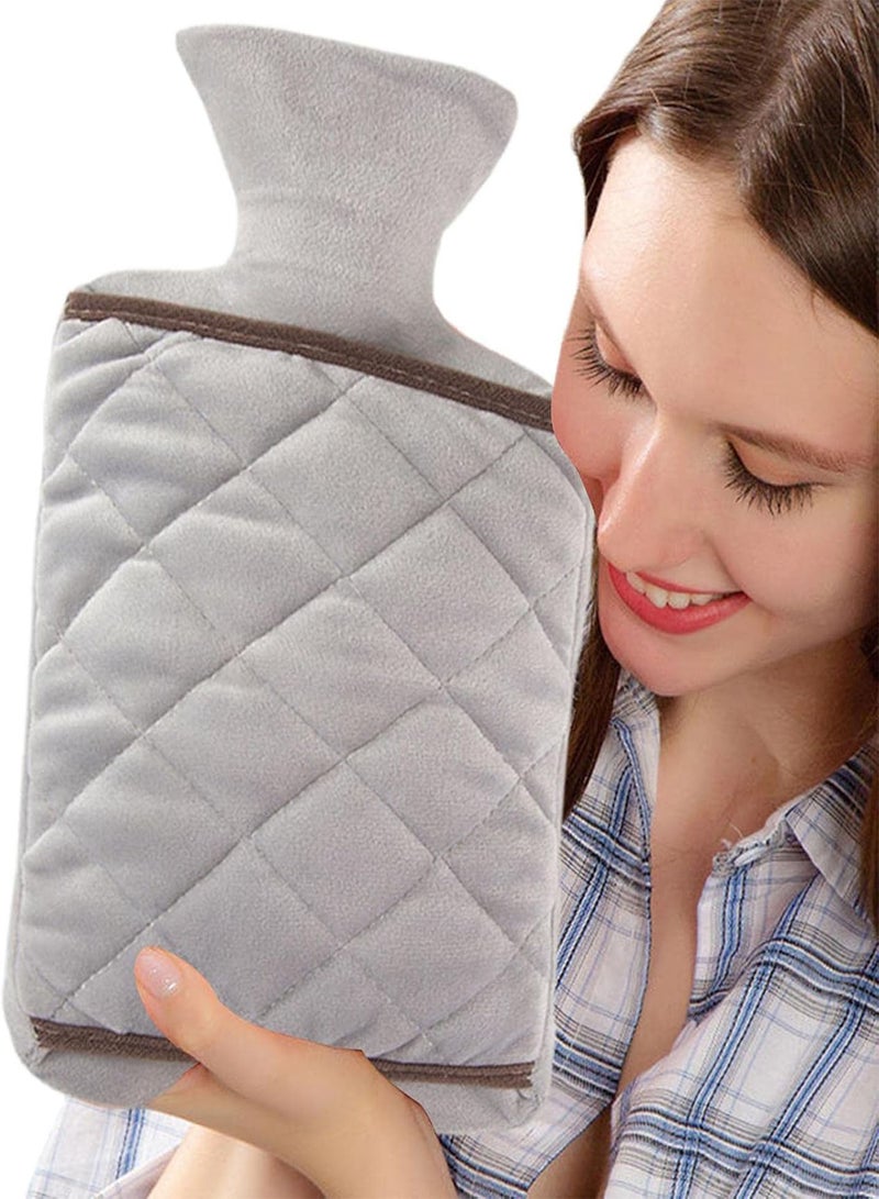GGOOT Hot Water Bottle, Thickened Hand Warmer Water Bottle, PVC Hot Water Bottle With Double Hand Design, Large Classic, Hot Water Bag For Neck, Shoulder And Hand Feet Warmer - Image 1