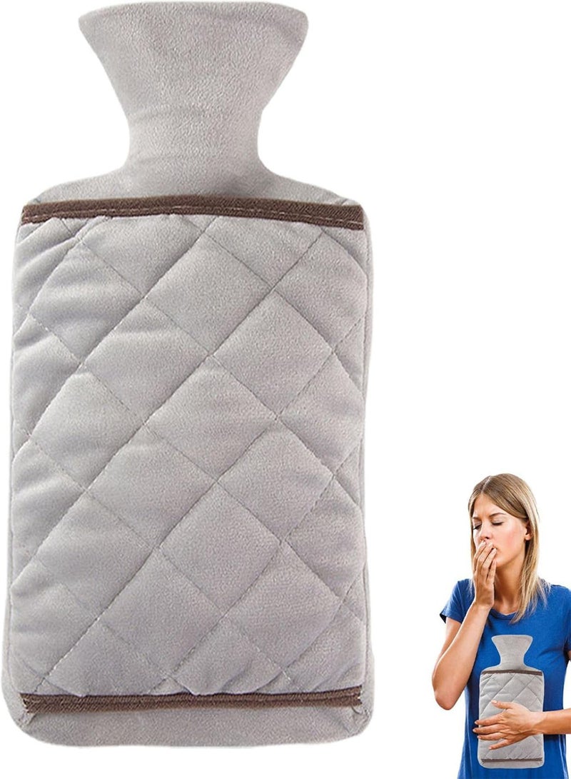 GGOOT Hot Water Bottle, Thickened Hand Warmer Water Bottle, PVC Hot Water Bottle With Double Hand Design, Large Classic, Hot Water Bag For Neck, Shoulder And Hand Feet Warmer - Image 5