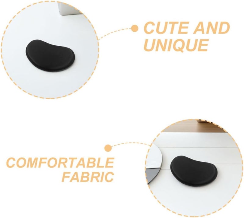 2pcs Black Eva Mouse Wrist Pad and Keyboard Wrist Rest, Ergonomic Office and Gaming Hand Cushion, Protective Desk Support for Comfortable Typing and Mouse Use - Image 3