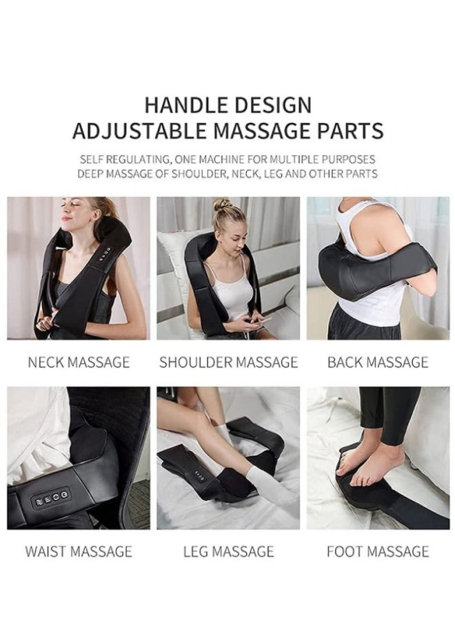 Loquat Shiatsu Neck and Back Massager with Heat – 16-Node Deep Kneading Shoulder Massager for Neck, Back, Foot  Leg Muscle Pain Relief – Home, Office  Car Use - Image 4