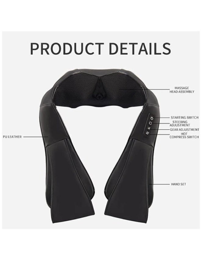 Loquat Shiatsu Neck and Back Massager with Heat – 16-Node Deep Kneading Shoulder Massager for Neck, Back, Foot  Leg Muscle Pain Relief – Home, Office  Car Use - Image 3