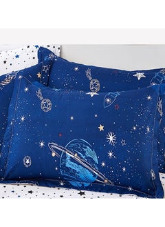 MOON HOME King/Queen/Single size Soft and Breathable Microfiber Hypoallergenic Beautiful Design Duvet Cover Set ,set includes 1 Comforter Cover, 1 Fitted Bedsheet, 4 Pillowcases  - Image 4