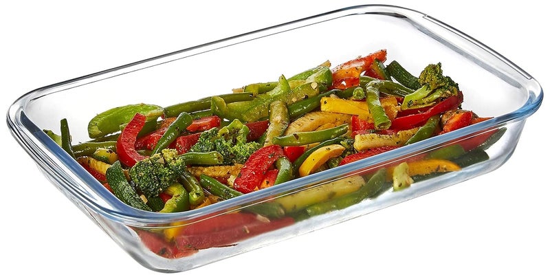 Rathey Borosilicate Glass Baking Dish | 1600 ML | Oven, Microwave, Freezer & Dishwasher Safe | Transparent, Durable & Heat-Resistant |Glass Bakeware for Baking, Roasting & Serving - Image 1