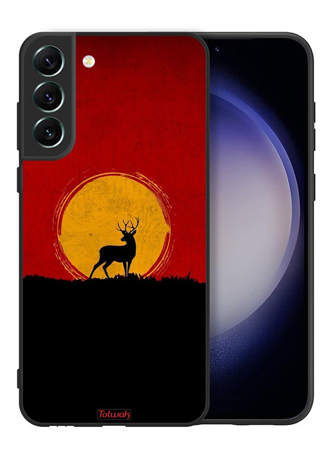 Tolwak Samsung Galaxy S21 Plus 5G Protective Case Cover Deer And Moon Artwork - Image 2
