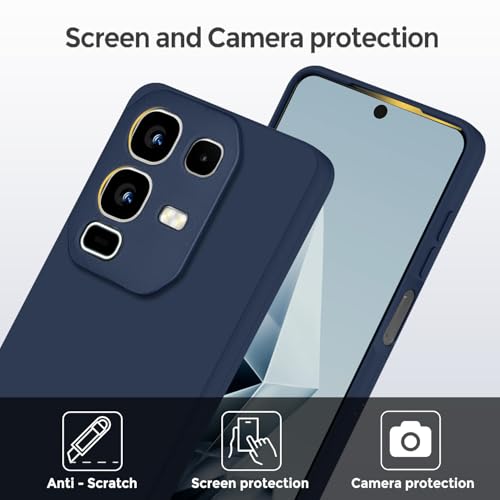 SBMS Silicone Back Cover Case for Infinix Note 50x 5G | Soft Micro-Fibre Lining Inside | Camera Protection Bump | Shockproof Back Cover Case for Infinix Note 50x 5G (Blue) - Image 2