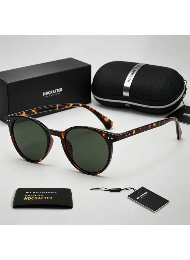 HDCRAFTER Small Round Classic Polarized Sunglasses for Women Men Vintage Style UV400 Lens MAY - Image 1