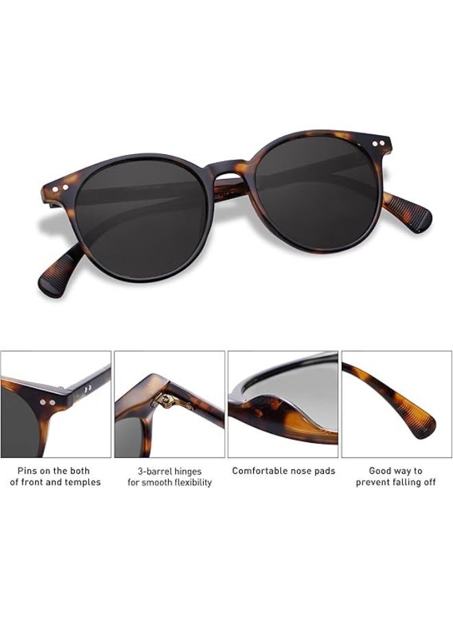 HDCRAFTER Small Round Classic Polarized Sunglasses for Women Men Vintage Style UV400 Lens MAY - Image 5