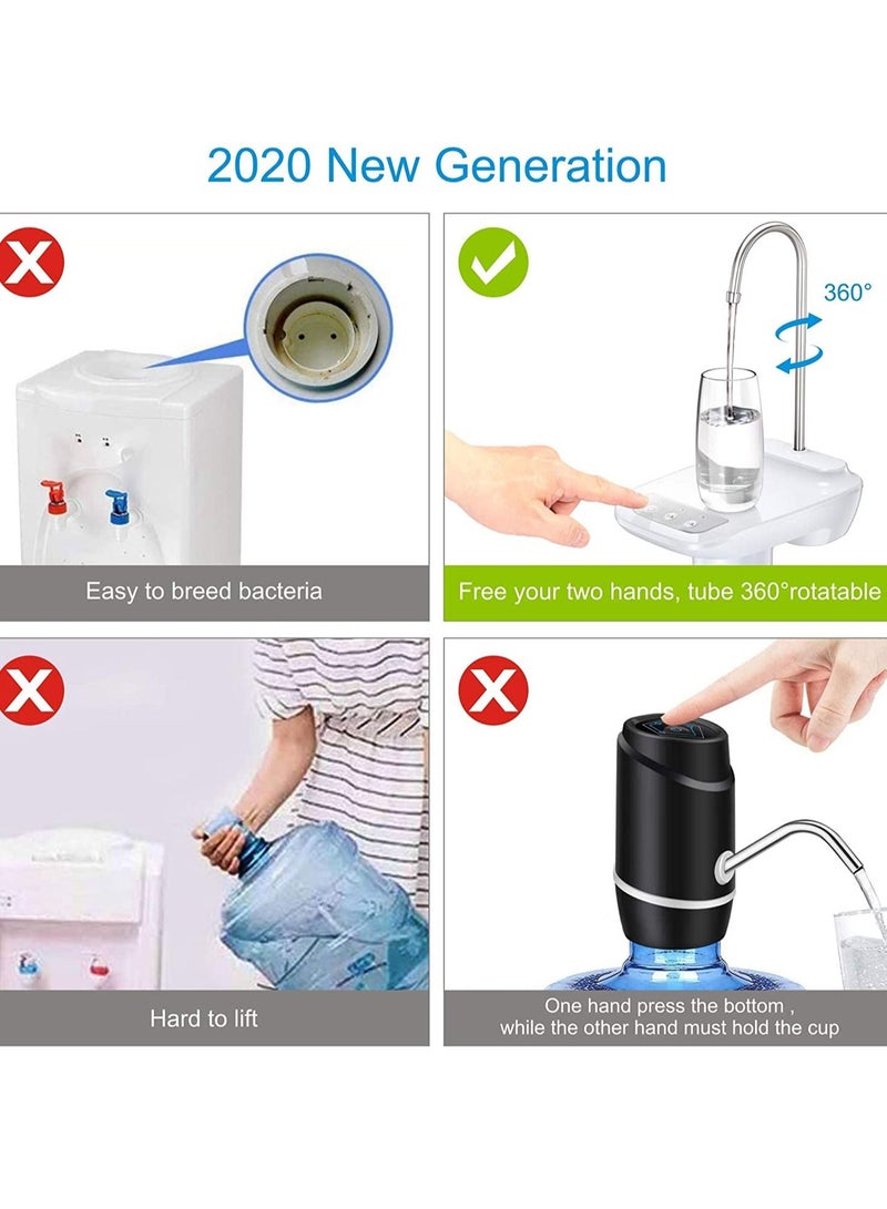 Water Pump for  Water Bottle Dispenser Electric Water Pump Automatic Water Bottle Pump Dispenser for 5 Gallon Bottle(White - Image 2