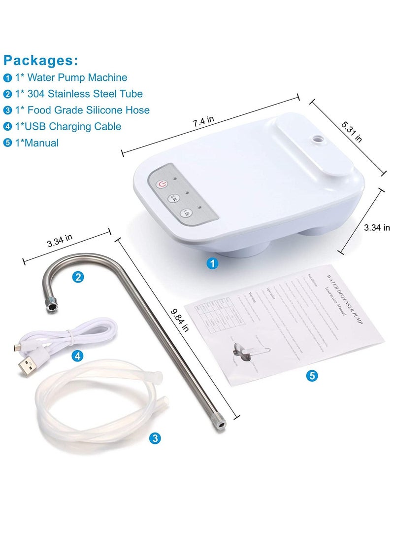 Water Pump for  Water Bottle Dispenser Electric Water Pump Automatic Water Bottle Pump Dispenser for 5 Gallon Bottle(White - Image 5