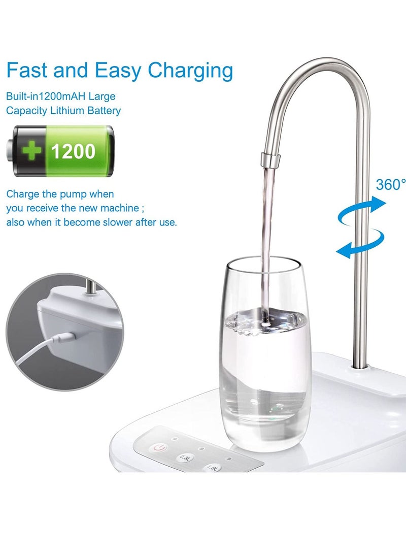 Water Pump for  Water Bottle Dispenser Electric Water Pump Automatic Water Bottle Pump Dispenser for 5 Gallon Bottle(White - Image 3