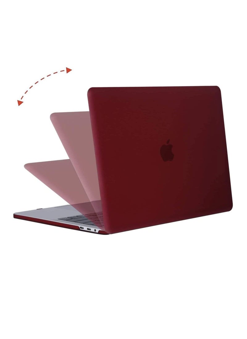 Compatible with MacBook Air 13 inch Case 2018 2019 2020 2021 Model A2337 M1 A2179 A1932 Slim Plastic Hard Shell Case Cover for New MacBook Air 13.3 Retina Touch ID Wine Red