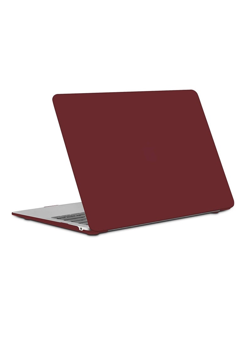 Compatible with MacBook Air 13 inch Case 2018 2019 2020 2021 Model A2337 M1 A2179 A1932 Slim Plastic Hard Shell Case Cover for New MacBook Air 13.3 Retina Touch ID Wine Red