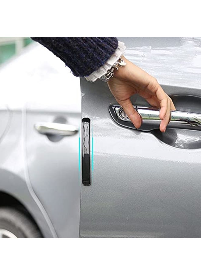 موب 4 قطع من شرائط الحماية العاكسة لباب السيارة العالمية، واقي حافة الباب المضاد للخدش، لاصق ممتص للصدمات للسيارات وسيارات الدفع الرباعي وسيارات الجيب - Image 3