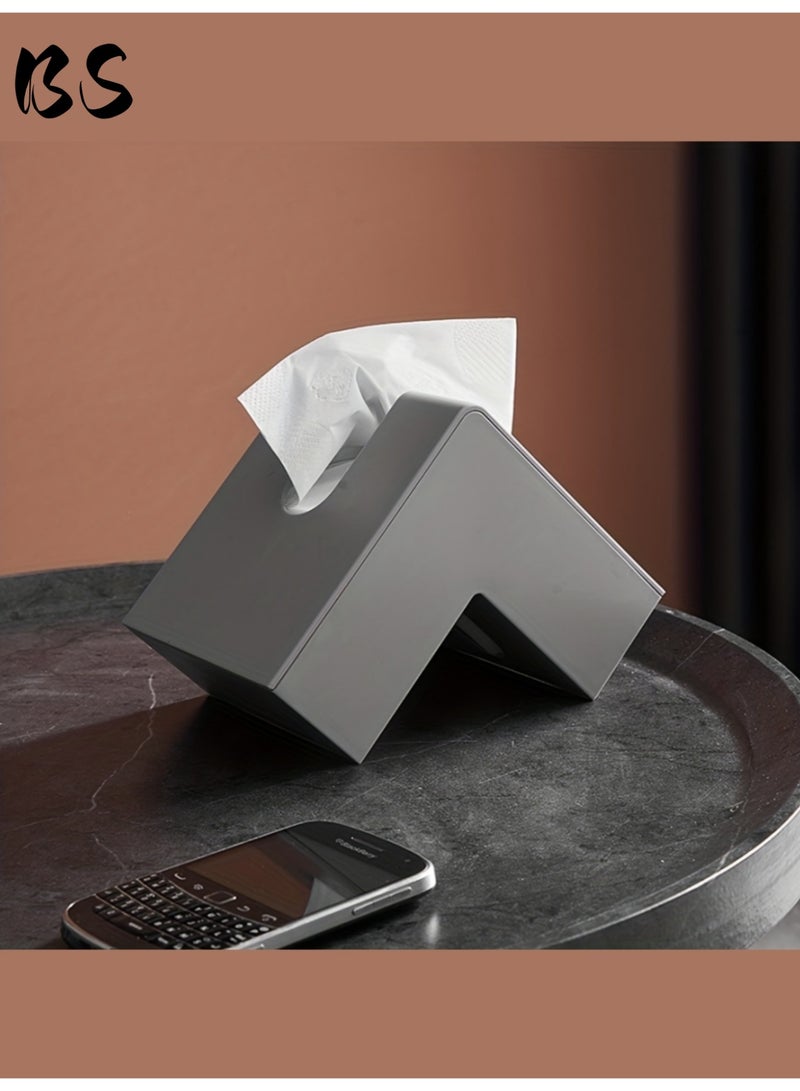 2 pcs Plastic Tissue Box Holder| Bathroom Tissue Storage Box |Waterproof Facial Wipes Storage Box|Fashion Napkin Dispenser Container for Desk Home,Toilet,Bathroom,Kitchen,Office, Restaurant,Car. - Image 3