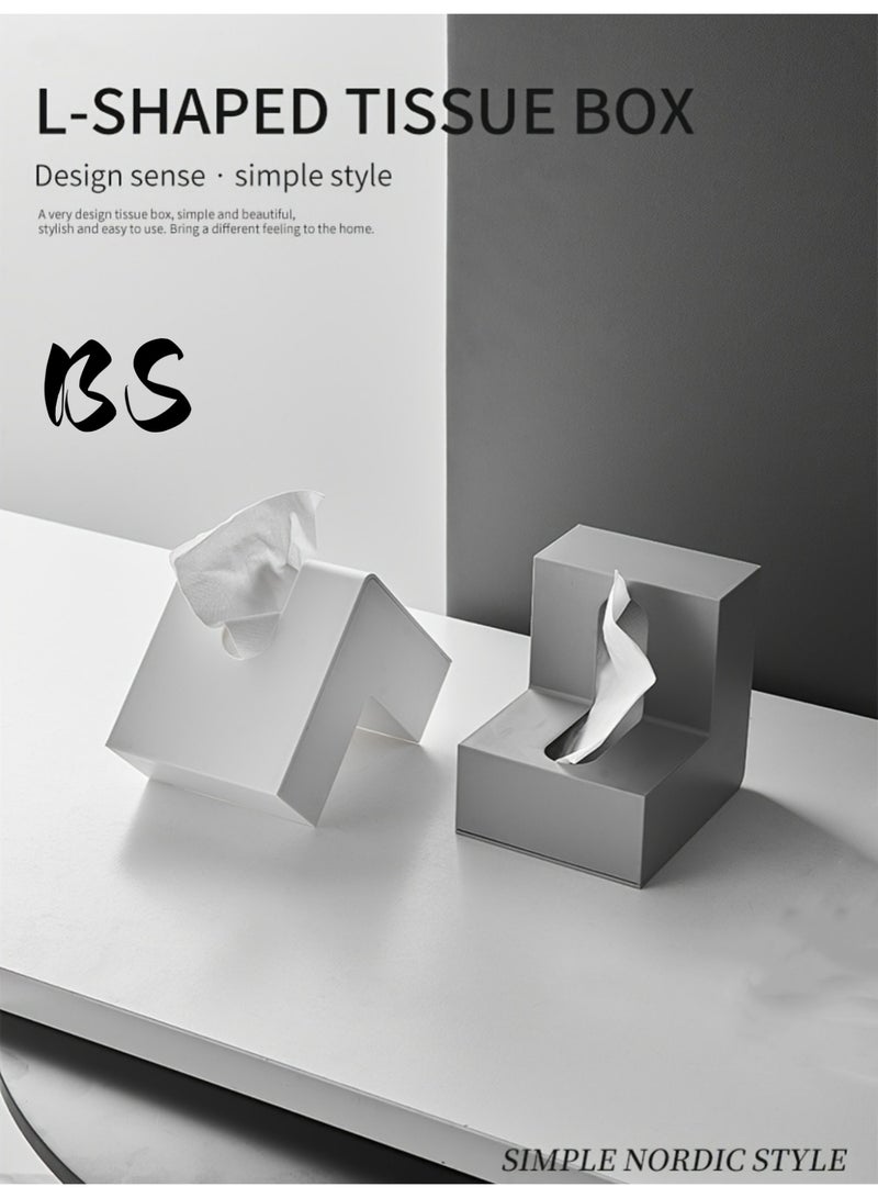 2 pcs Plastic Tissue Box Holder| Bathroom Tissue Storage Box |Waterproof Facial Wipes Storage Box|Fashion Napkin Dispenser Container for Desk Home,Toilet,Bathroom,Kitchen,Office, Restaurant,Car. - Image 2