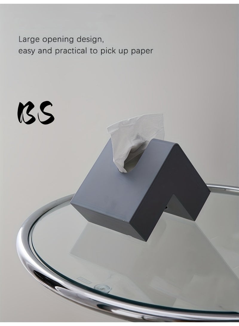 2 pcs Plastic Tissue Box Holder| Bathroom Tissue Storage Box |Waterproof Facial Wipes Storage Box|Fashion Napkin Dispenser Container for Desk Home,Toilet,Bathroom,Kitchen,Office, Restaurant,Car. - Image 1