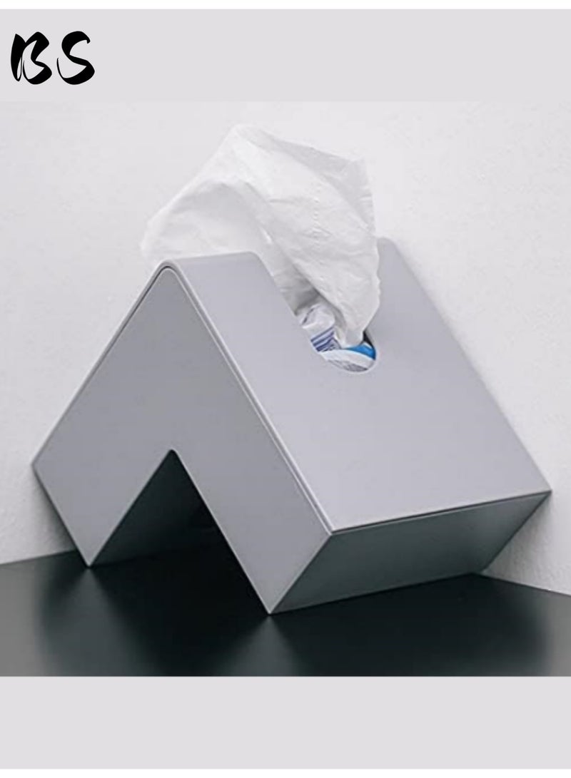 2 pcs Plastic Tissue Box Holder| Bathroom Tissue Storage Box |Waterproof Facial Wipes Storage Box|Fashion Napkin Dispenser Container for Desk Home,Toilet,Bathroom,Kitchen,Office, Restaurant,Car. - Image 4