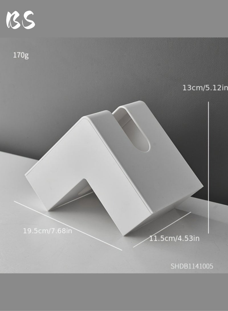 2 pcs Plastic Tissue Box Holder| Bathroom Tissue Storage Box |Waterproof Facial Wipes Storage Box|Fashion Napkin Dispenser Container for Desk Home,Toilet,Bathroom,Kitchen,Office, Restaurant,Car. - Image 5